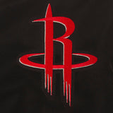 Houston Rockets JH Design Lightweight Nylon Bomber Jacket – Black