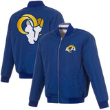 Los Angeles Rams Reversible Full-Zip Flight Jacket - J.H. Sports Jackets