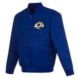 Los Angeles Rams Poly Twill Varsity Jacket - Royal