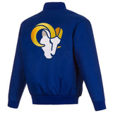 Los Angeles Rams Poly Twill Varsity Jacket - Royal