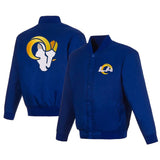 Los Angeles Rams Poly Twill Varsity Jacket - Royal