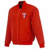 Texas Rangers Reversible Full-Zip Flight Jacket - J.H. Sports Jackets