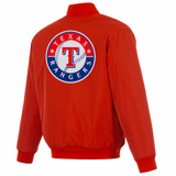 Texas Rangers Reversible Full-Zip Flight Jacket - J.H. Sports Jackets