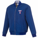 Texas Rangers Reversible Full-Zip Flight Jacket - J.H. Sports Jackets