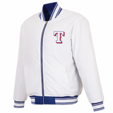 Texas Rangers Reversible Full-Zip Flight Jacket - J.H. Sports Jackets