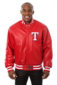 Texas Rangers Full Leather Jacket - Red