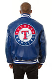 Texas Rangers Full Leather Jacket - Royal