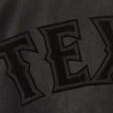 Texas Rangers Full Leather Jacket - Black/Black