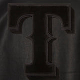 Texas Rangers Full Leather Jacket - Black/Black