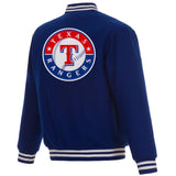 Texas Rangers Reversible Wool Jacket - Royal