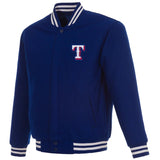 Texas Rangers Reversible Wool Jacket - Royal
