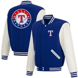 Texas Rangers Reversible Varsity Jacket Royal/White