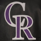 Colorado Rockies Full Leather Jacket - Black