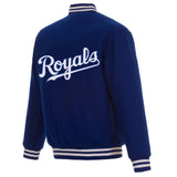 Kansas City Royals Reversible Wool Jacket - Royal Blue