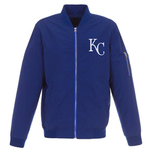 Kansas City Royals JH Design Lightweight Nylon Bomber Jacket – Royal