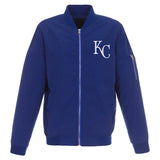 Kansas City Royals JH Design Lightweight Nylon Bomber Jacket – Royal