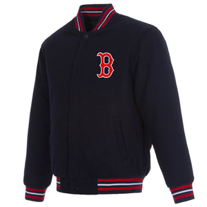 Boston Red Sox Reversible Wool Jacket - Navy