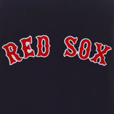 Boston Red Sox - JH Design Reversible Fleece Jacket with Faux Leather Sleeves - Navy/White