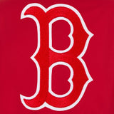 Boston Red Sox  Poly Twill Varsity Jacket-Red