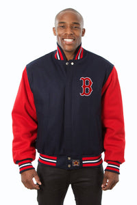 Boston Red Sox Embroidered Wool Jacket - Navy/Red