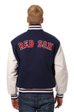 Boston Red Sox Two-Tone Wool and Leather Jacket - Navy