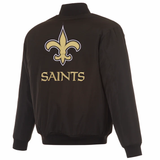 New Orleans Saints Reversible Full-Zip Flight Jacket