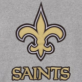 New Orleans Saints Two-Tone Reversible Fleece Jacket - Gray/Black