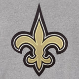 New Orleans Saints Two-Tone Reversible Fleece Jacket - Gray/Black