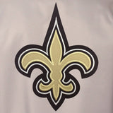 NFL JH Design New Orleans Saints Poly Twill Varsity Jacket - Gray/Black