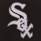 Chicago White Sox JH Design Reversible Fleece Jacket with Faux Leather Sleeves - Black/White