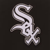 Chicago White Sox JH Design Reversible Fleece Jacket with Faux Leather Sleeves - Black/White