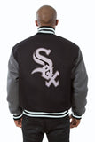 Chicago White Sox Embroidered Wool Jacket - Black/Charcoal