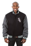 Chicago White Sox Embroidered Wool Jacket - Black/Charcoal