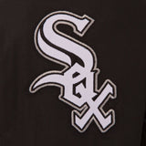 Chicago White Sox Wool & Leather Reversible Jacket w/ Embroidered Logos - Black