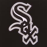 Chicago White Sox - JH Design Reversible Fleece Jacket with Faux Leather Sleeves - Black/White