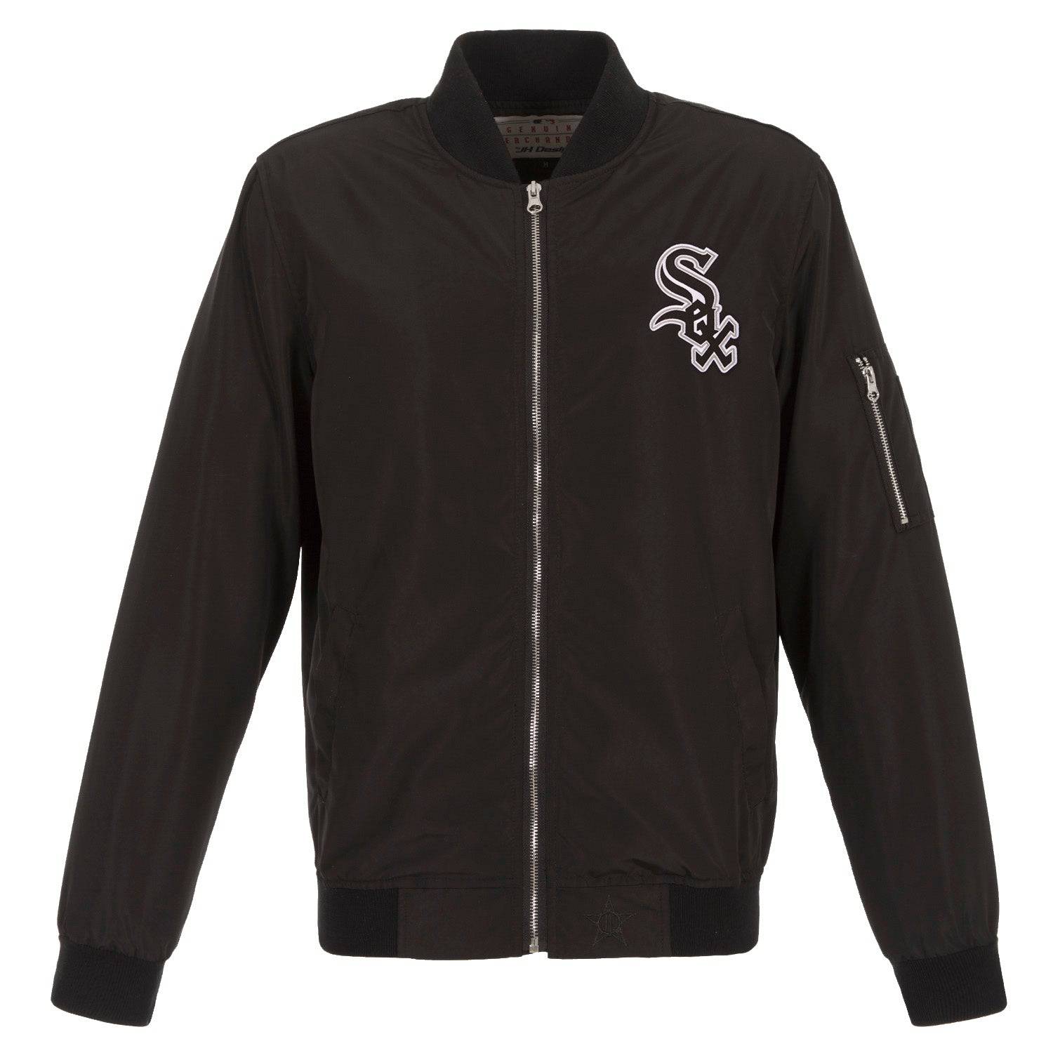 Chicago White Sox JH Design Lightweight Nylon Bomber Jacket