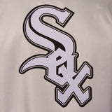 Chicago White Sox Poly Twill Varsity Jacket - Gray/Black