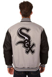 Chicago White Sox Poly Twill Varsity Jacket - Gray/Black