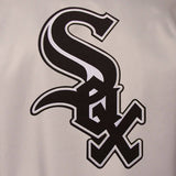 Chicago White Sox Poly Twill Varsity Jacket - Gray/Black