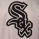 Chicago White Sox Poly Twill Varsity Jacket - Gray/Black