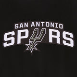 San Antonio Spurs Reversible Wool Jacket -  Embroidered Logos JH Design-Black