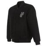 San Antonio Spurs Reversible Wool Jacket - Black