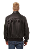 San Antonio Spurs Full Leather Jacket - Black/Black