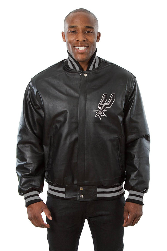 San Antonio Spurs Full Leather Jacket - Black