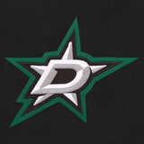 Dallas Stars Reversible Wool Jacket - Embroidered Logos  JH Design-  Black