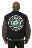 Dallas Stars Handmade All Wool Two-Tone Jacket - Black/Grey - J.H. Sports Jackets