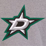 NHL Dallas Stars JH Design Two-Tone Reversible Fleece Jacket - Gray/Black