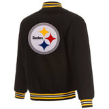 Pittsburgh Steelers Reversible Wool Jacket - Black