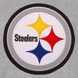 Pittsburgh Steelers Two-Tone Reversible Fleece Jacket - Gray/Black