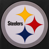 Pittsburgh Steelers - JH Design Reversible Fleece Jacket with Faux Leather Sleeves - Black/White